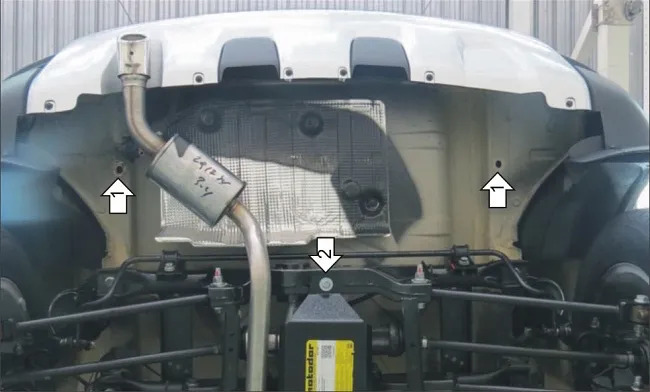 Защита Мотодор для заднего бампера Renault Duster I 2015-2020 фото 4