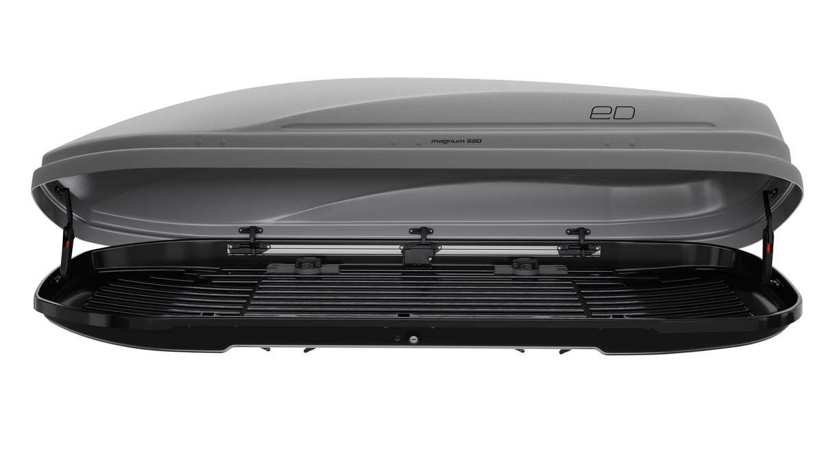 Бокс на крышу PILIGRIM Магнум 580 серый матовый фото 5