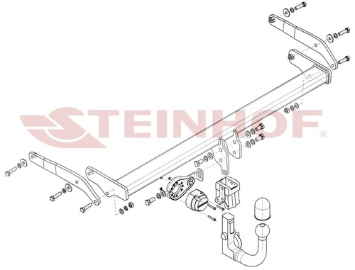 Фаркоп Steinhof для Audi A3 седан/хетчбек 8Y (Mk.IV) 2020- шар AV