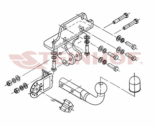 Фаркоп Steinhof для Toyota Land Cruiser Prado 3 двери J125 2003-2009 шар А
