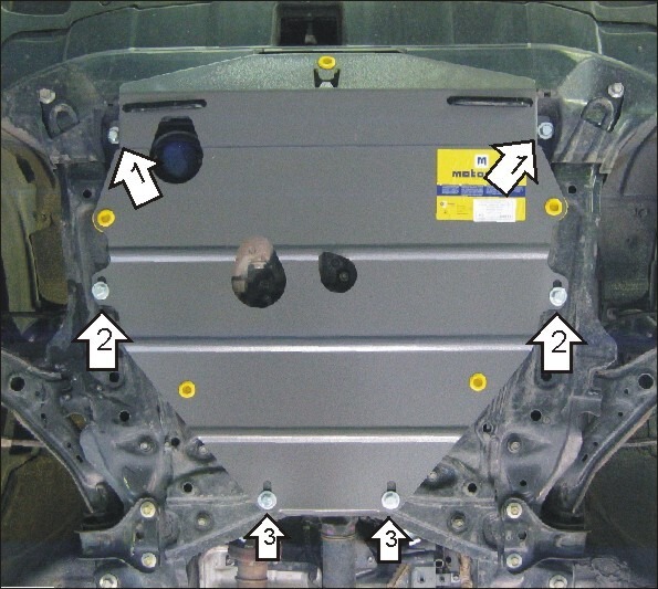 Защита Мотодор для картера, КПП Honda CR-V III 2007-2012